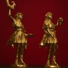 brass cast handmade lar statues