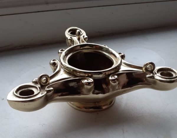 Brass oil lamp candle stand