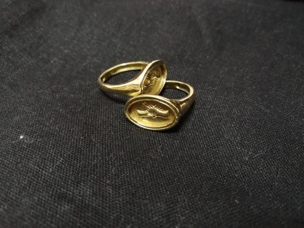 ancient roman brass wedding / engagement ring