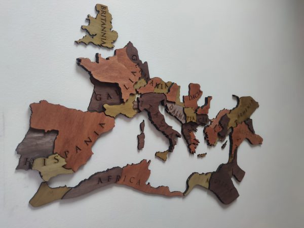 wooden map of the roman empire