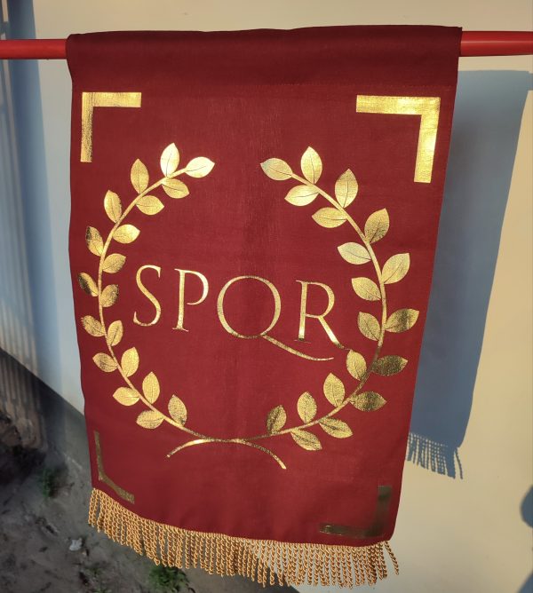 linen roman spqr vexillum legion flag