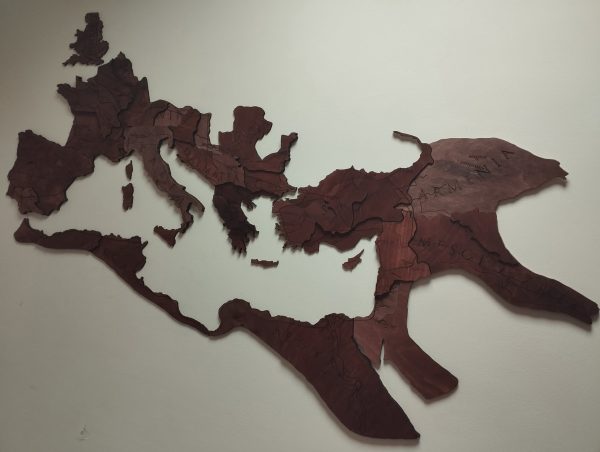 wooden map of roman empire