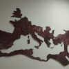 wooden map wall decoration