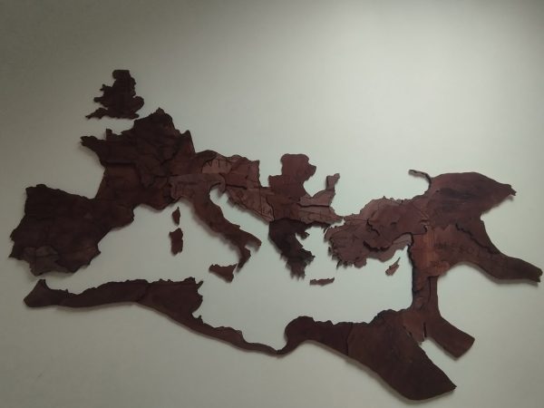 ancient rome wooden map