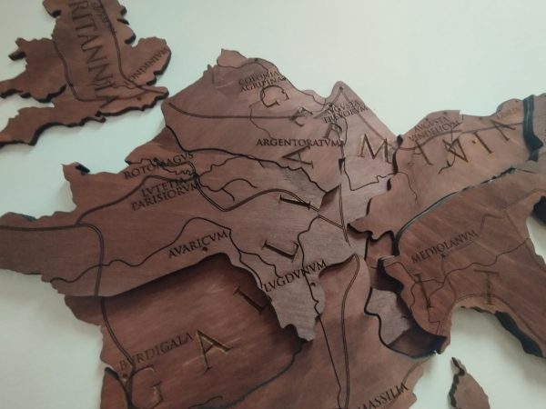 wooden map of roman provinces