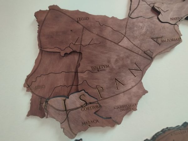 ancient iberia roman wooden map