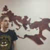 home wooden map of rome