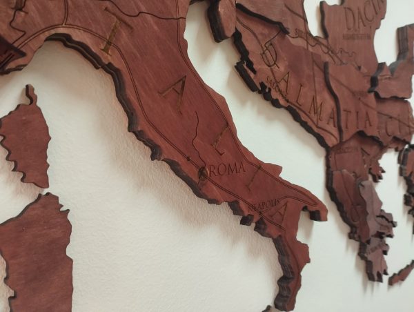 ancient rome wooden wall map