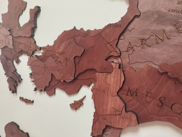 wooden puzzle map of roman anatolia