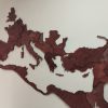 big wooden wall map of roman empire at its greatest extent